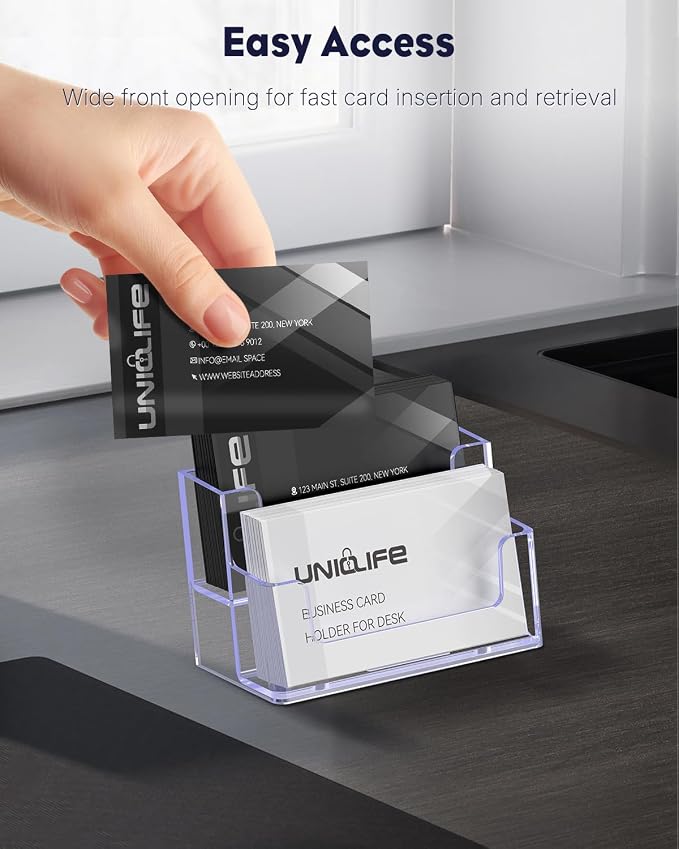 Uniclife Acrylic Business Card Holder - Image 3