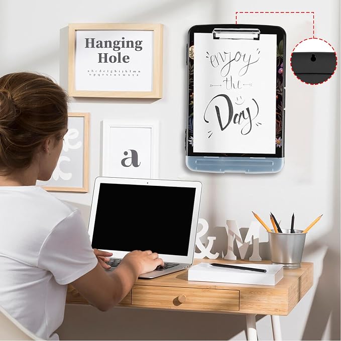 Clipboard with Storage, Heavy Duty Plastic Nursing Storage Clipboard Foldable - Image 7