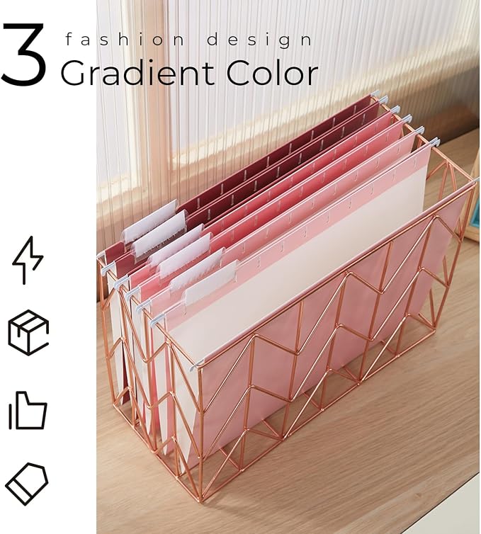 Y YOMA 36 Pack Gradient Hanging File Folders Letter Size Decorative Hanging - Image 4