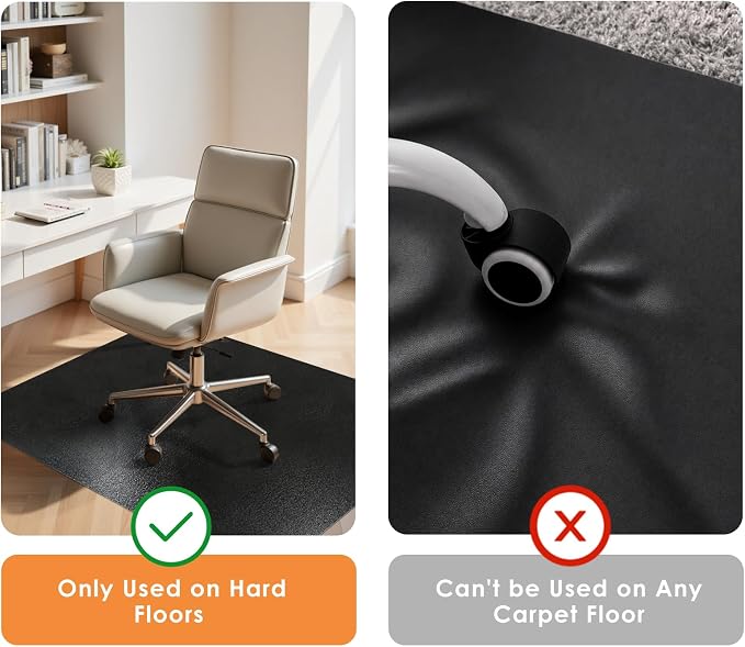 Kuyal Chair mat for Hardwood Floor 36 x 55 inches Rectangle Floor Mats - Image 4