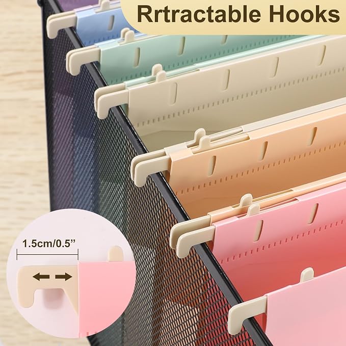 Extra Capacity Plastic Hanging File Folders Letter Size, 18 Pack 2 Inch - Image 4