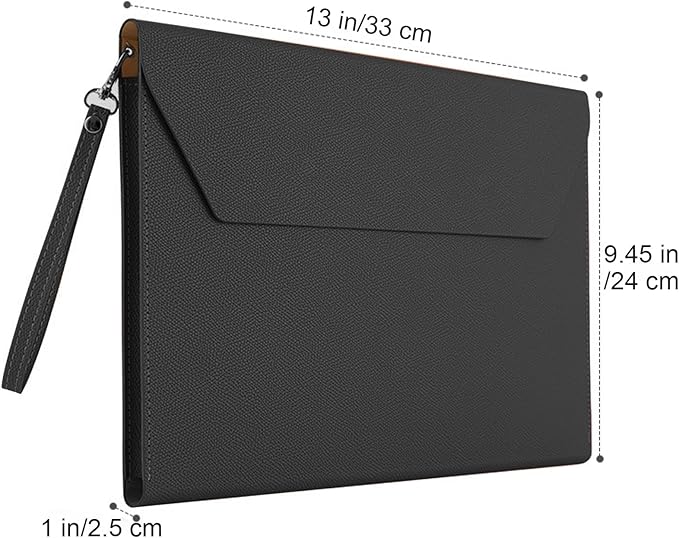 VANRA Expanding File Folder Organizer PU Leather Document Holder File Pocket - Image 2
