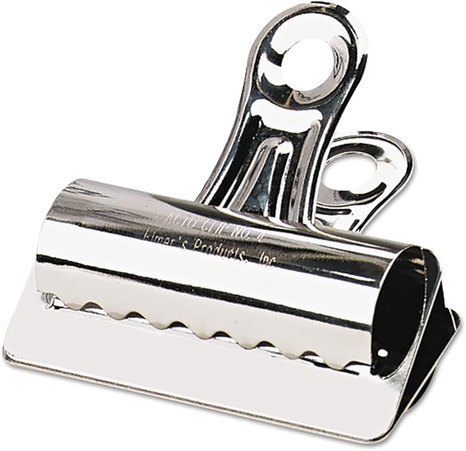 X-ACTO 2004LMR Bulldog Clips, 1-Inch Capacity, 3-Inch w, Nickel-Plated - Image 2
