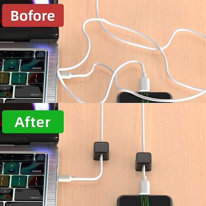 18 Pack Magnetic Cord Organizer Holder, Strong Adhesive Desk Cable Management - Image 7
