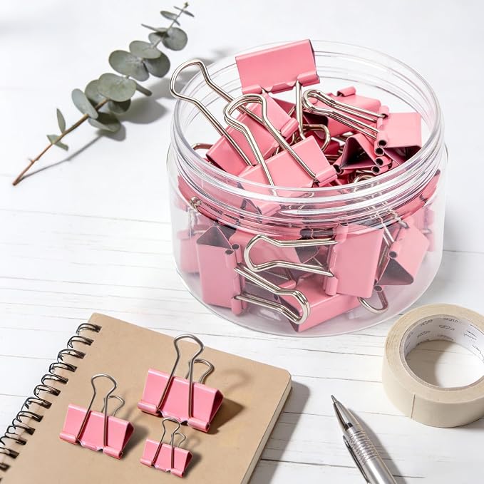 Binder Clips Assorted Sizes, Morandi Colors, Durable Metal Binder Clips - Image 2