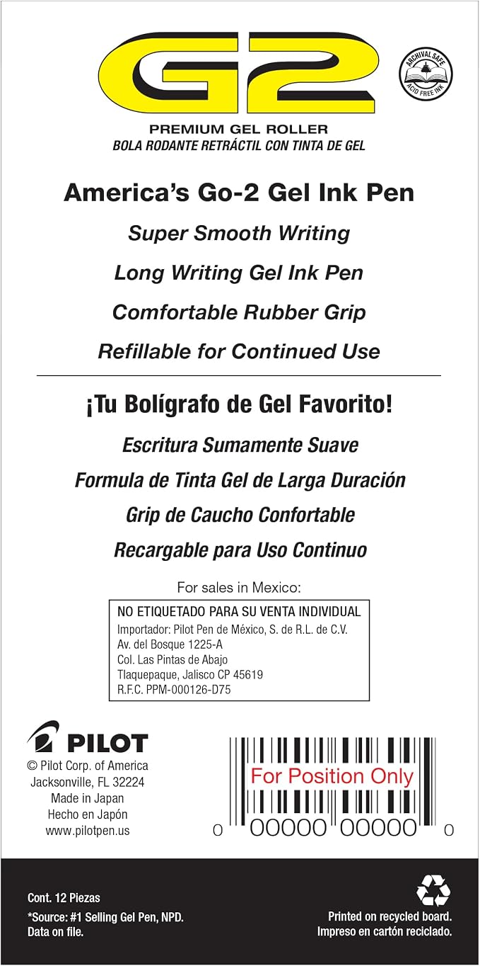 Pilot G2 Premium Gel Roller Pens, Bold Point 1 mm, Journaling & Office Writing - Image 2
