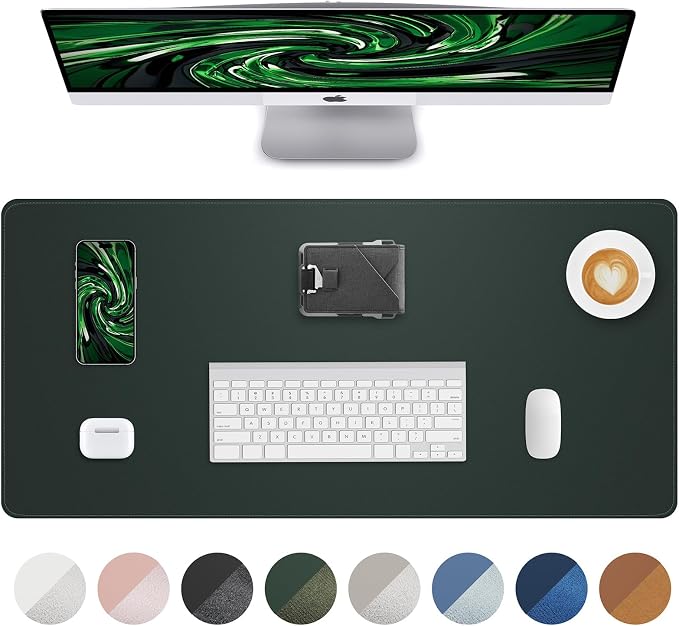 Leather Desk Pad Protector, Large Mouse Pad and Non-Slip Mat, Waterproof PU by AFIING