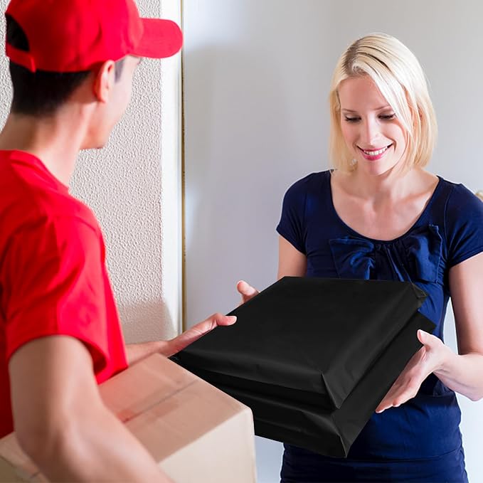 Poly Mailers - 10x13 inch 100 Pcs Black Shipping Bags - Image 5