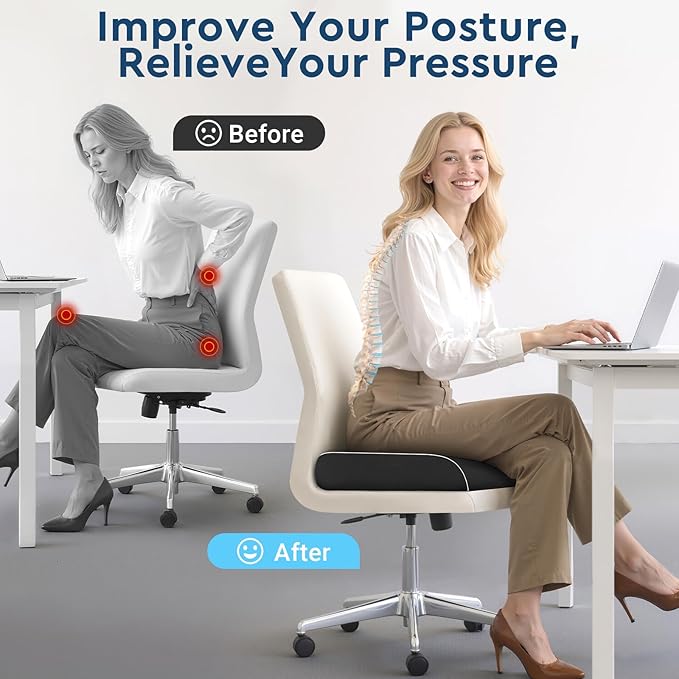 Seat Cushion, Memory Foam Office Chair Cushions - Image 4