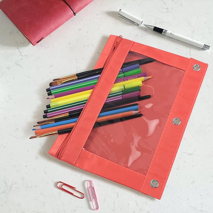 YoeeJob Pencil Pouch for 3 Ring Binder，Zipper Pencil Pouches Bulk，Pencil Case - Image 6