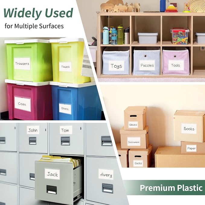 NIUBIER Storage Bin Labels, for 5×7 in Card | Removable Tote Label Stickers - Image 4