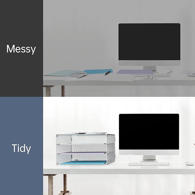 DALTACK 3 Tier Letter Tray Paper Organizer - Image 4
