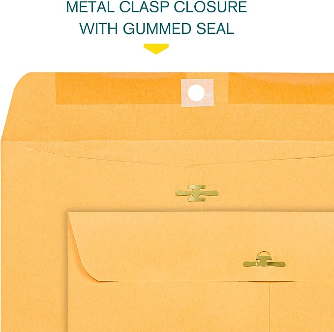 Clasp Envelopes – 9.5x12.5 Inches Brown Kraft Catalog Envelopes Letter Size - Image 4