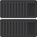 Uniclife 20 Pack Sliding ID Badge Holder Hard Black Vertical Plastic Card Case by UnicLife