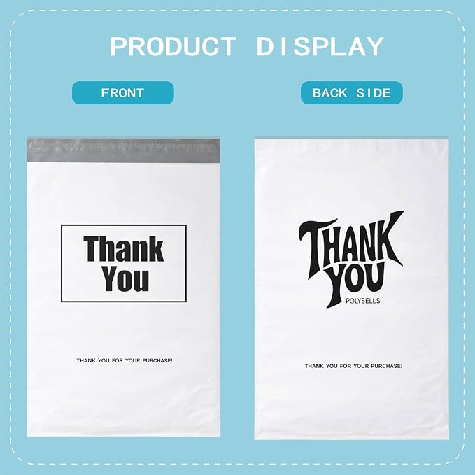 POLYSELLS Thank You Poly Mailers 10x13 inches 50 Pcs Waterproof Self-Sealing - Image 5
