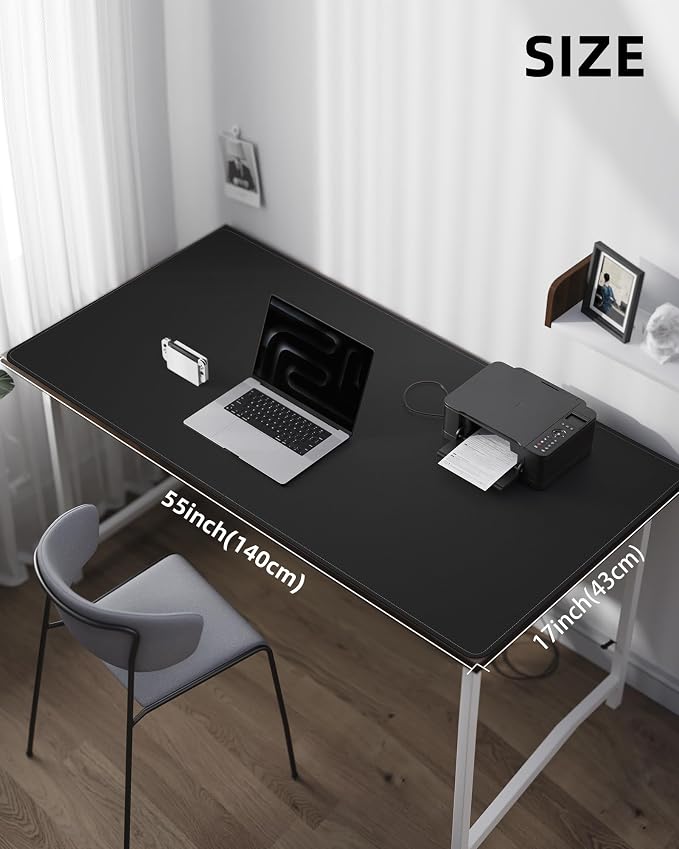 AFIING Leather Desk Protector, Large Mouse Pad, Non-Slip Blotter, Waterproof - Image 5