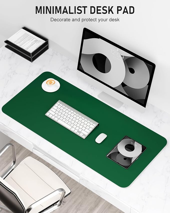 Desk Pad, 35.5" x 17" PU Leather Non-Slip Desk Mat Large Mouse Pad - Image 2