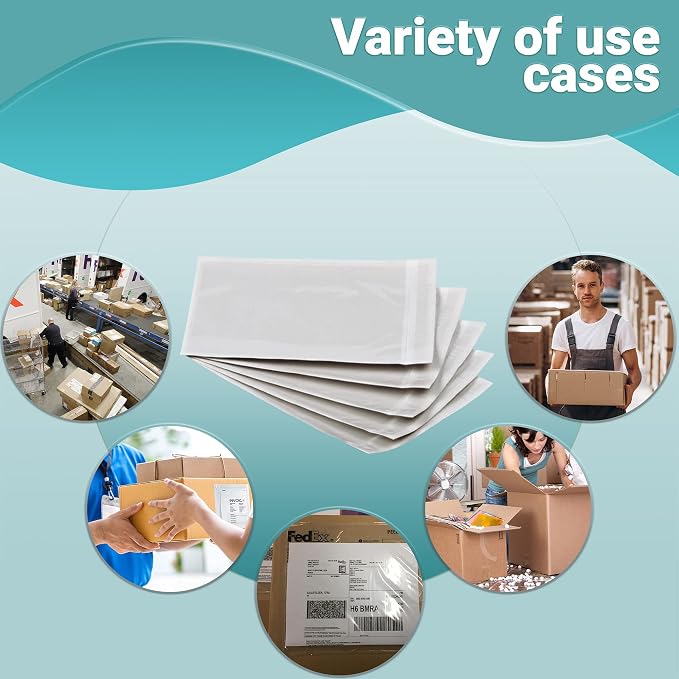 APQ Clear Top Loading Packing List Envelopes, 9.5 x 12 Inches. 500 Pack Packing - Image 2