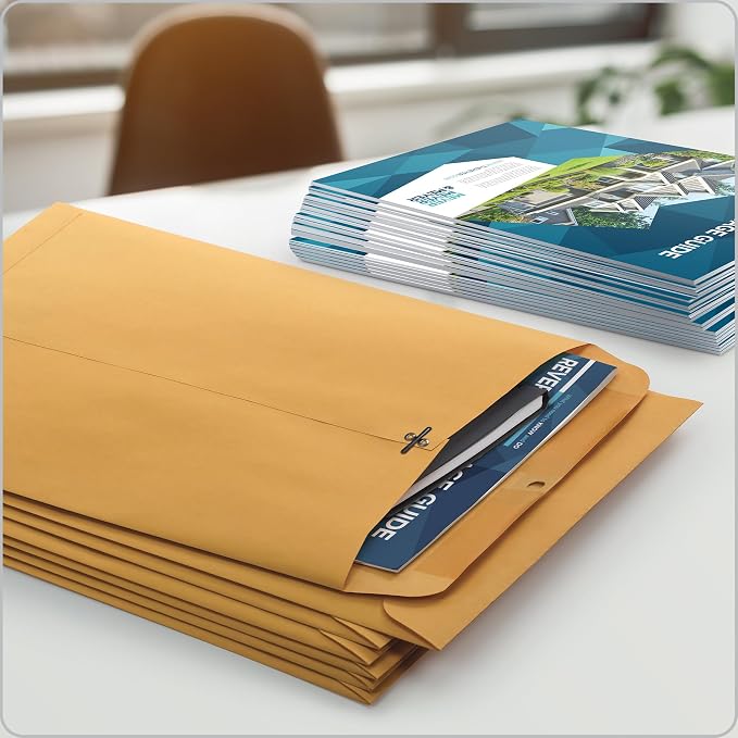 Quality Park 9-1/2" x 12-1/2" Clasp Envelopes, Gummed Flap - Image 6