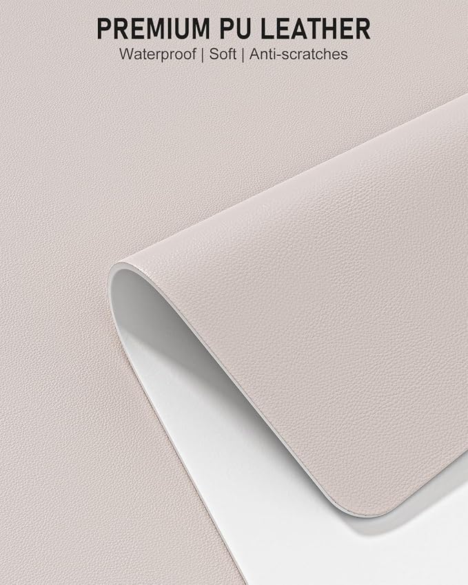 Desk Pad, 35.5" x 17" PU Leather Non-Slip Desk Mat Large Mouse Pad - Image 3