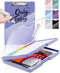 Clearview Clipboard with 2 Storage, Dry Erase 8.5x11 Heavy Duty ClipBoards by Sunnyclip