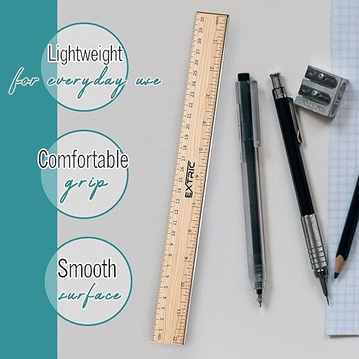 Rulers 24 Pack - Rulers 12 Inch, Wood Ruler - Image 2