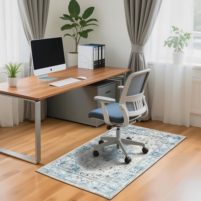 Office Chair Mat for Hardwood Tile Floor, Machine Washable Office Area Carpet - Image 8