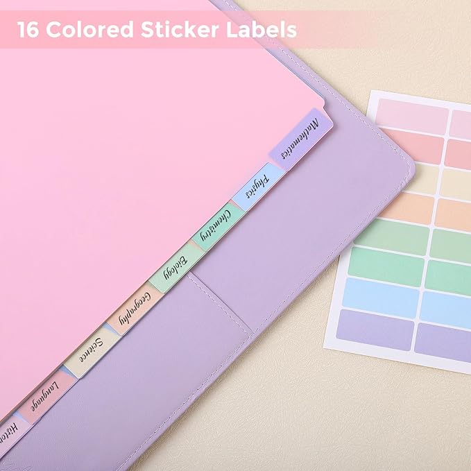 SKYDUE 8 Tab Durable Plastic Dividers - Image 3