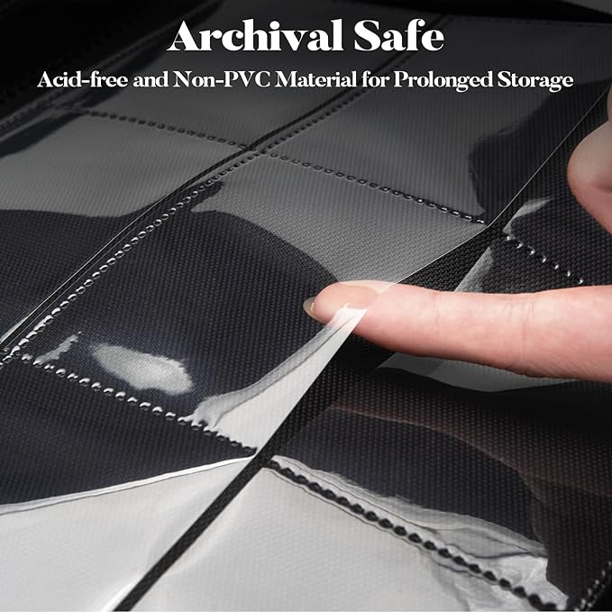 Premium Zip Card Binder, Fabmaker 9 Pocket Trading Card Binder, PU Cover Zipper - Image 4