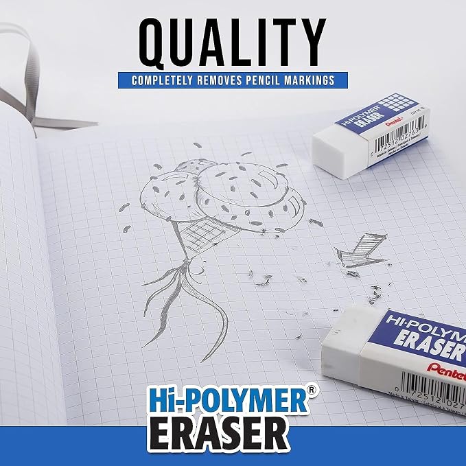 Pentel Super Hi-Polymer Eraser, Nonabrasive - Image 4