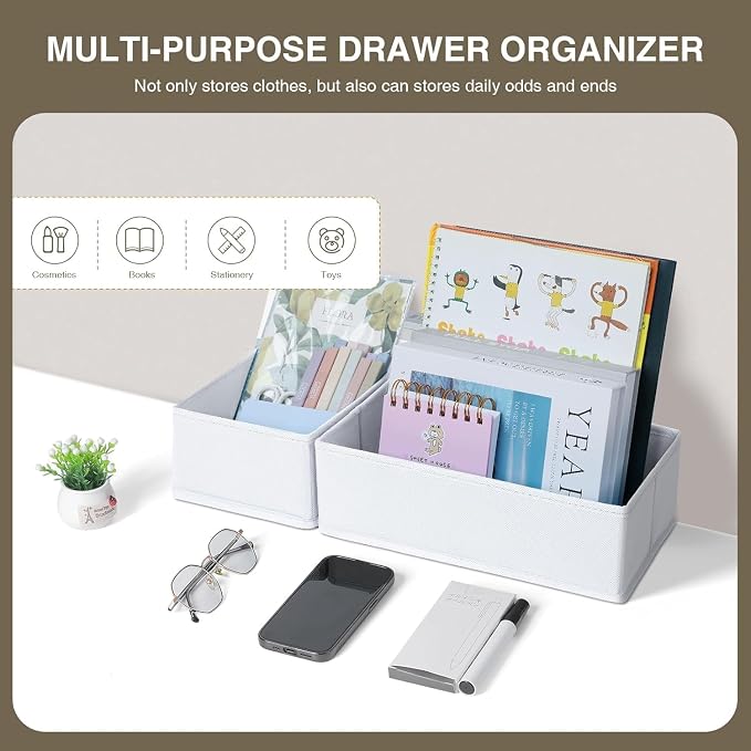 DIMJ Drawer Organizer Clothes, 24 Pack Dresser Organizer, Foldable Closet - Image 4