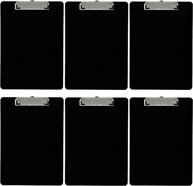 Trade Quest Plastic Clipboard Opaque Color Letter Size Low Profile Clip by Trade+Quest+Global+Corp