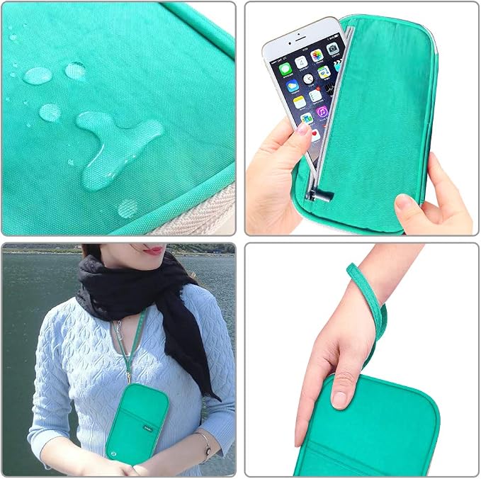 RFID Passport Wallet with Vaccine Card Slot, Family Travel Passport Holder - Image 3
