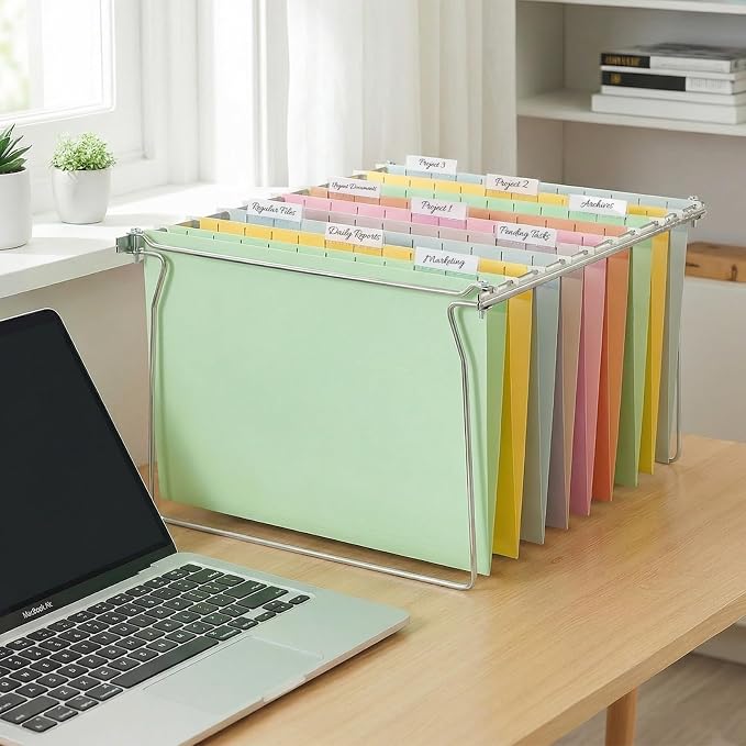 SUNEE 6 Pack Hanging File Folders, Hanging File Folders Letter Size - Image 6