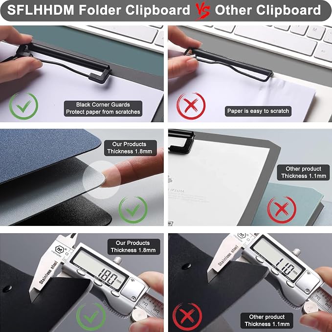 SFLHHDM 1 PCS Clipboards Foldable, Folding 360°Cover Folder Clipboard, Plastic - Image 5