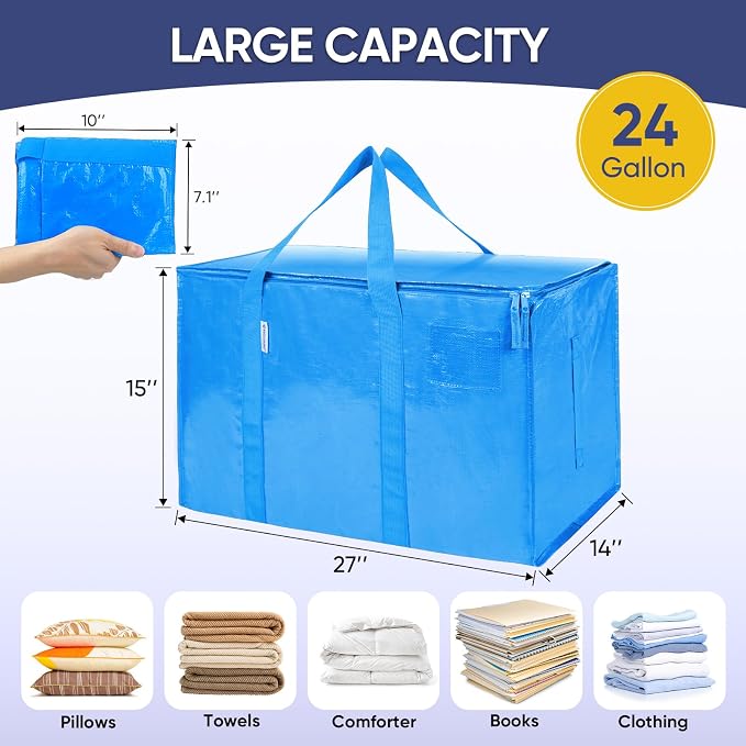 TICONN 6 Pack Extra Large Moving Bags Heavy Duty - Image 5