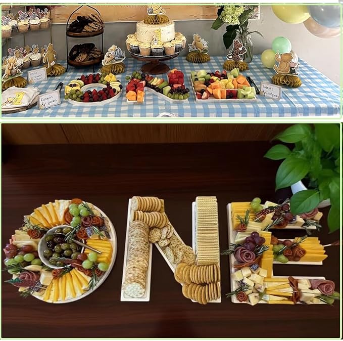Baby Shower Charcuterie Letter “ONE” 3PCS Fillable Letter Trays - Image 5