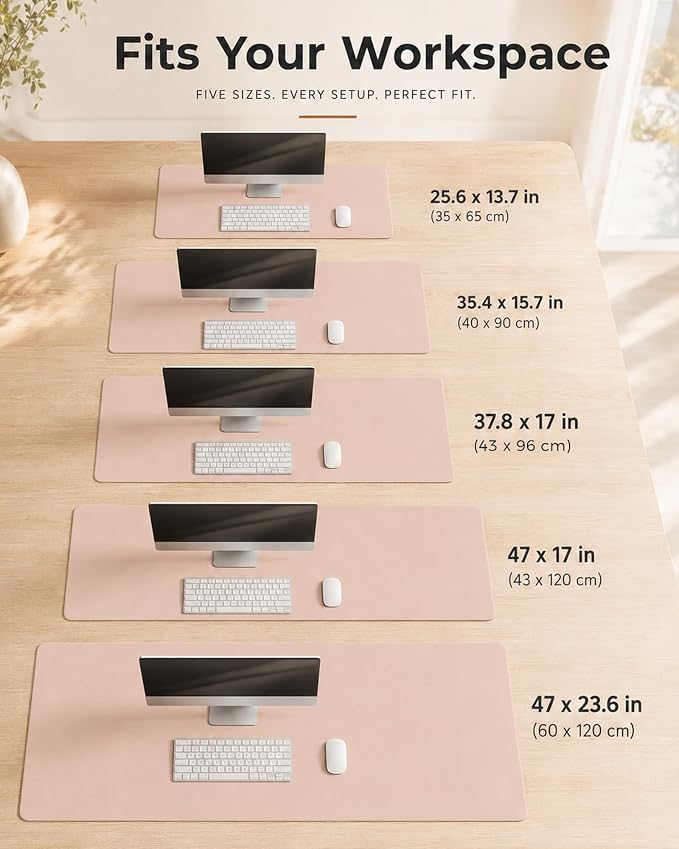 Aothia Double-Sided Desk Pad – 37.8"x17" Leather Desk Mat - Image 4