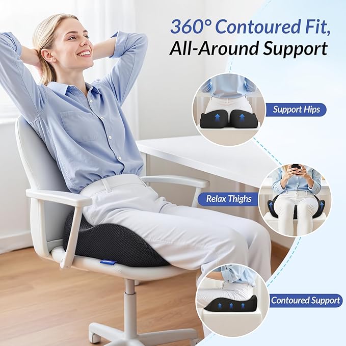 ZIKEE Pioneering Seat Cushion for Pressure Relief, Ergonomic Office Chair - Image 4
