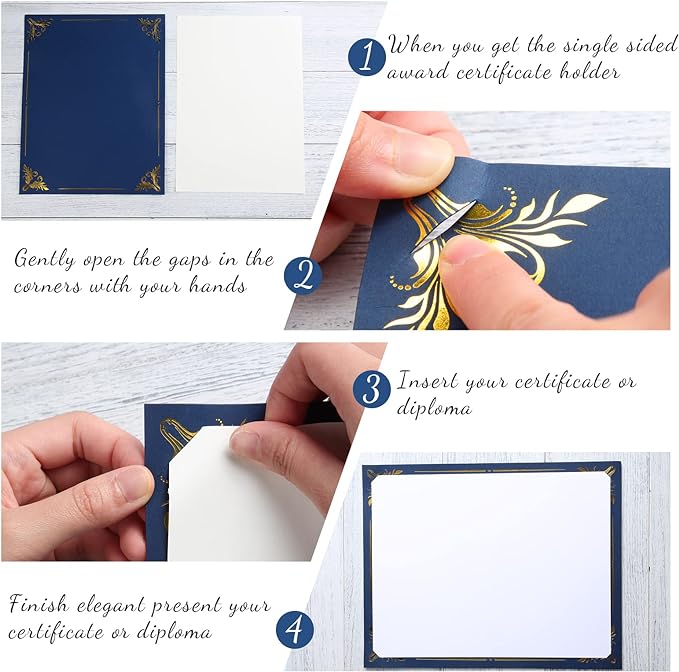 Fainne 50 Pcs Single Sided Certificate Holder Diploma Covers - Image 3