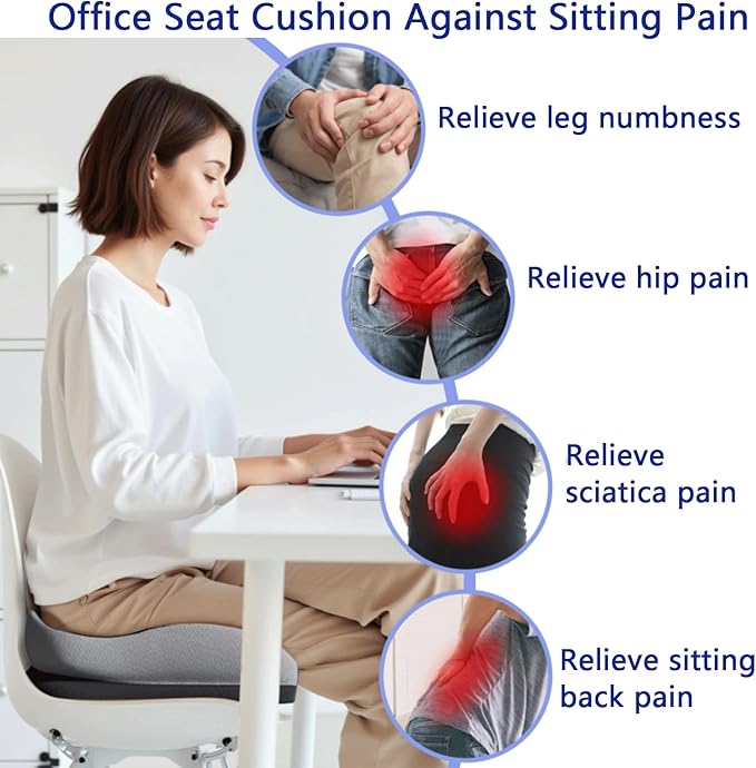 Seat Cushions for Office Chairs Wheelchair Cushion for Long Sitting Back - Image 5