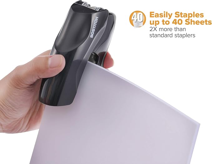 Bostitch Office Heavy Duty Stapler, 40 Sheet Capacity, No Jam, Half Strip - Image 2