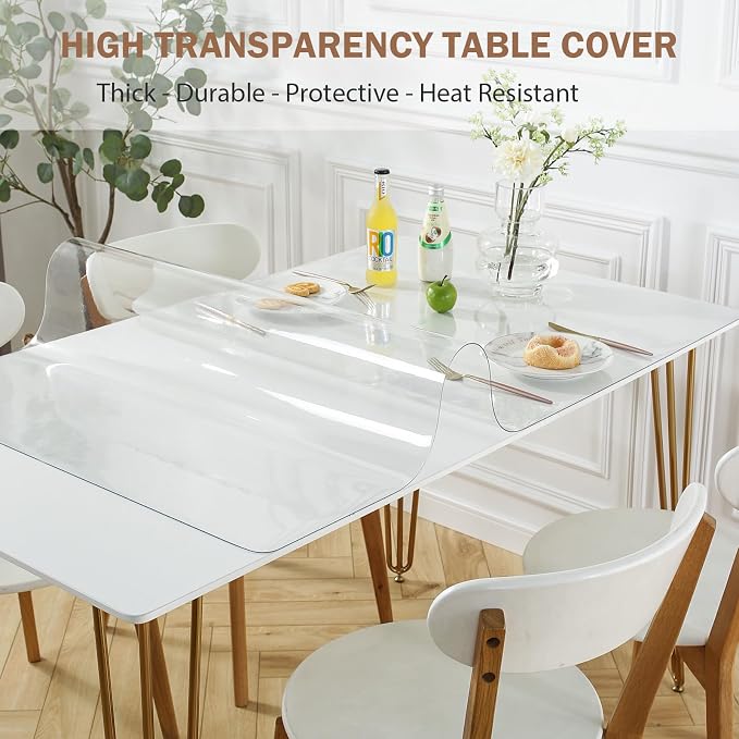 LovePads Clear Desk Mat 24 x 78 Inch, 1.5mm Thick Clear Table Protector - Image 2