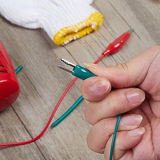 WGGE WG-026 10 Pieces and 5 Colors Test Lead Set & Alligator Clips, 20.5 inches - Image 6