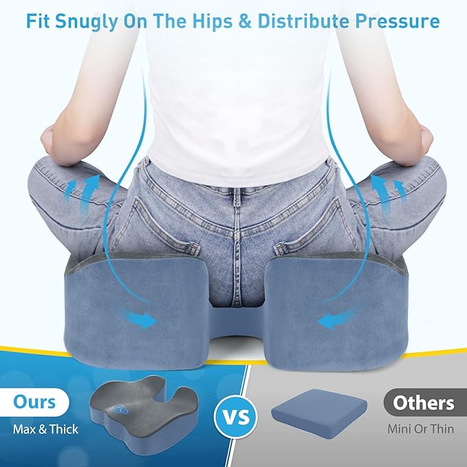 BlissTrends Seat Cushion, 5.2in Thick Memory Foam Cushions - Image 4