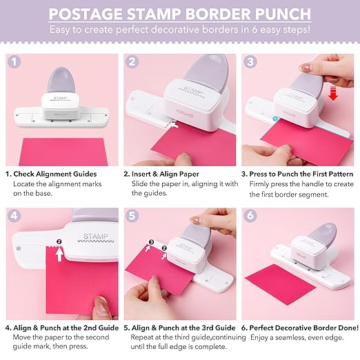 BAOFALI Stamp Puncher, Adjustable Postage Stamp Border Punch, Film Strips - Image 6