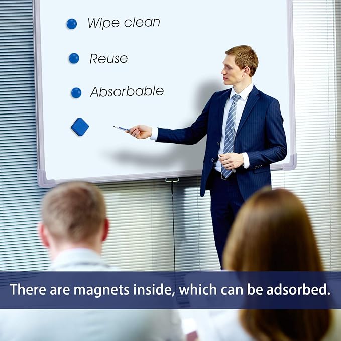 Favide 24 Pack Magnetic Whiteboard Dry Erase Erasers Chalkboard Cleansers - Image 7