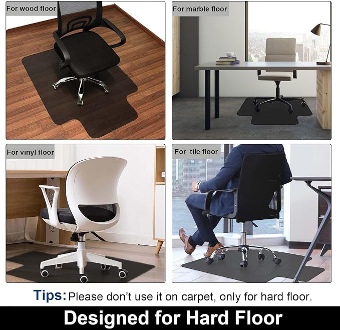 AiBOB Office Chair Mat for Hardwood Floor, 45 X 53 inches, Hard Floor Chair - Image 2