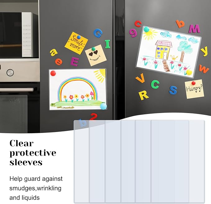Rainmae 6 Pack 8.5" x 14" Rigid Print Protectors, Paper Sleeves Photo Plastic - Image 4