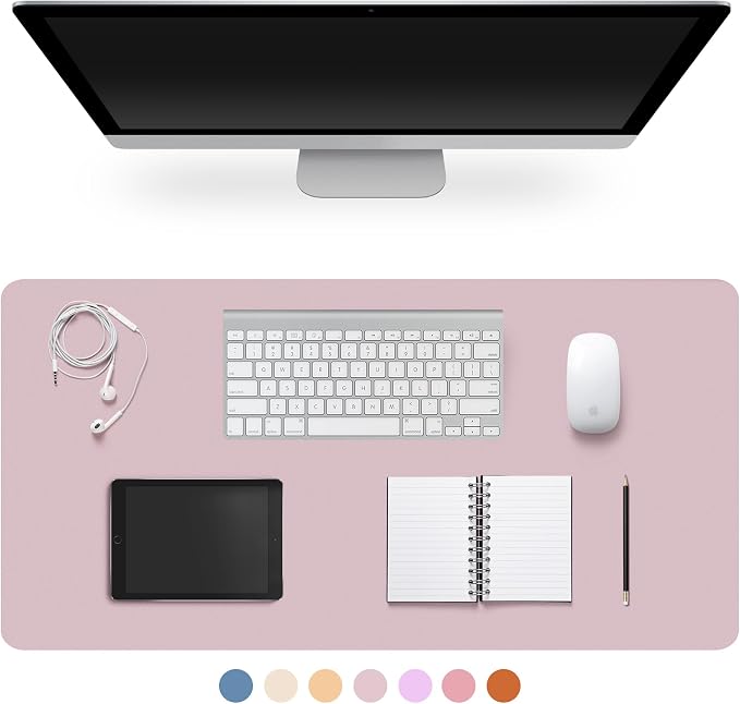 Leather Desk Pad Protector, Non-Slip Desk Pad, on-Slip PU Leather Large Mouse by CADONO